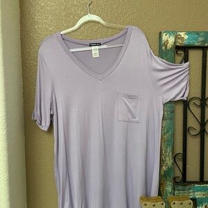 HEIMISH USA Light Purple V-Neck Top